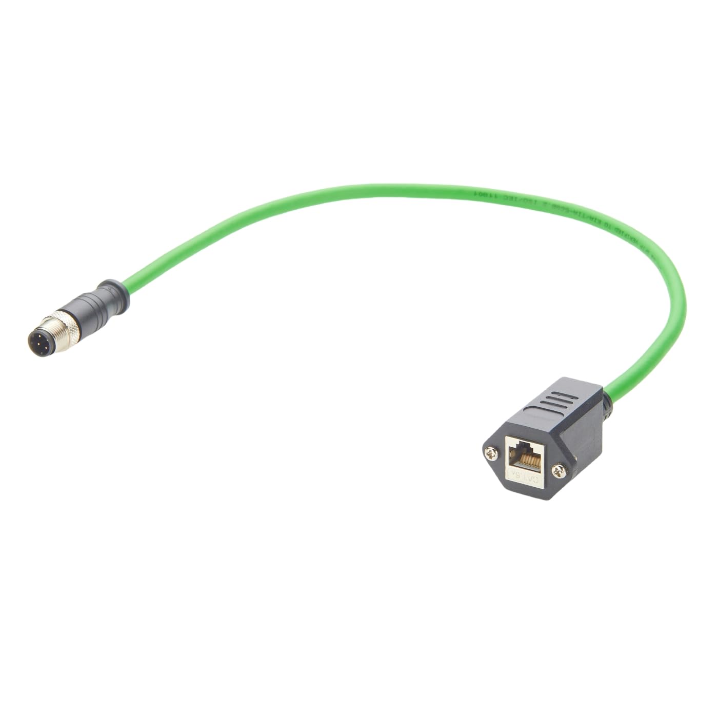Profinet M12 4Pin D Code to RJ45 Female Industrial Cat6A Ethernet Extension Cable Screw Panel Mount IP67 Shielded Industrial Camera Cable