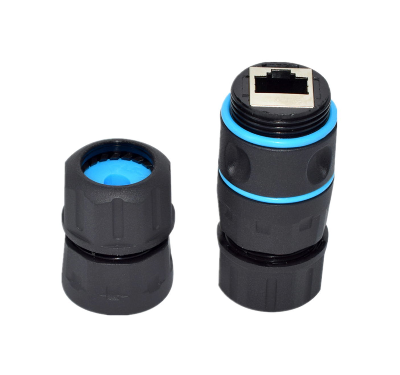 RJ45 Waterproof Coupler Connector, IP68 Shielded STP Cat5/5e/6 Ethernet LAN Cable Adapter (Outdoor Double-Head)