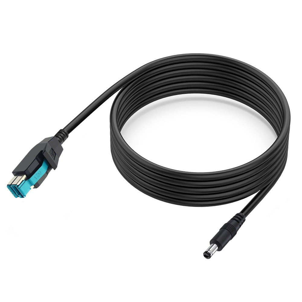 POS PoweredUSB 8-pin DC5521 power cable black