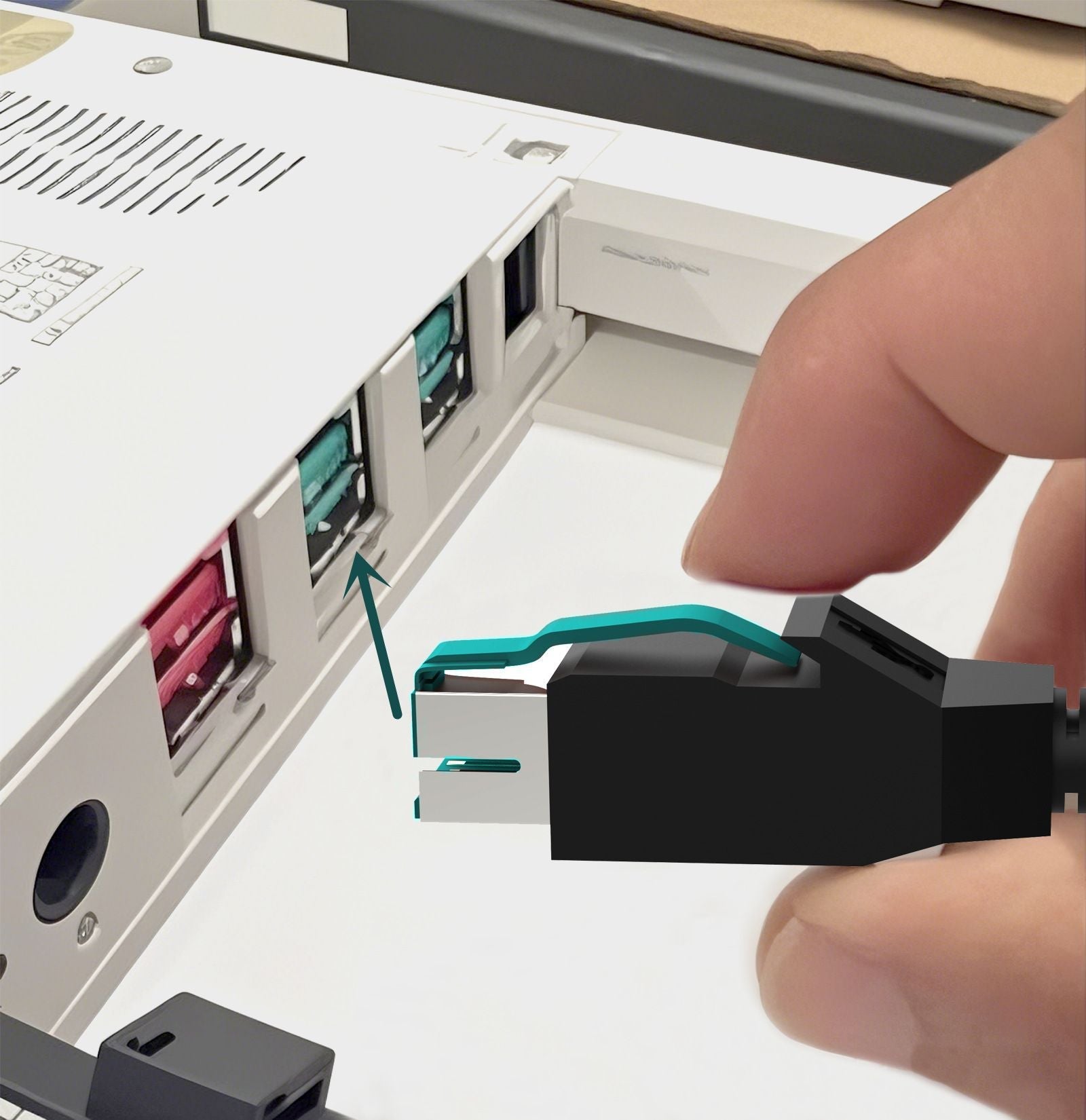 Industrial 12V PoweredUSB branch cable for scanners and printers