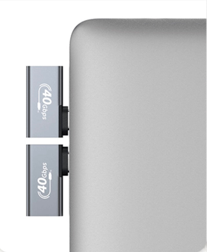 8K USB C Male to Female Data Charging OTG Angled Adapter USB 4.0 100W 40Gbps