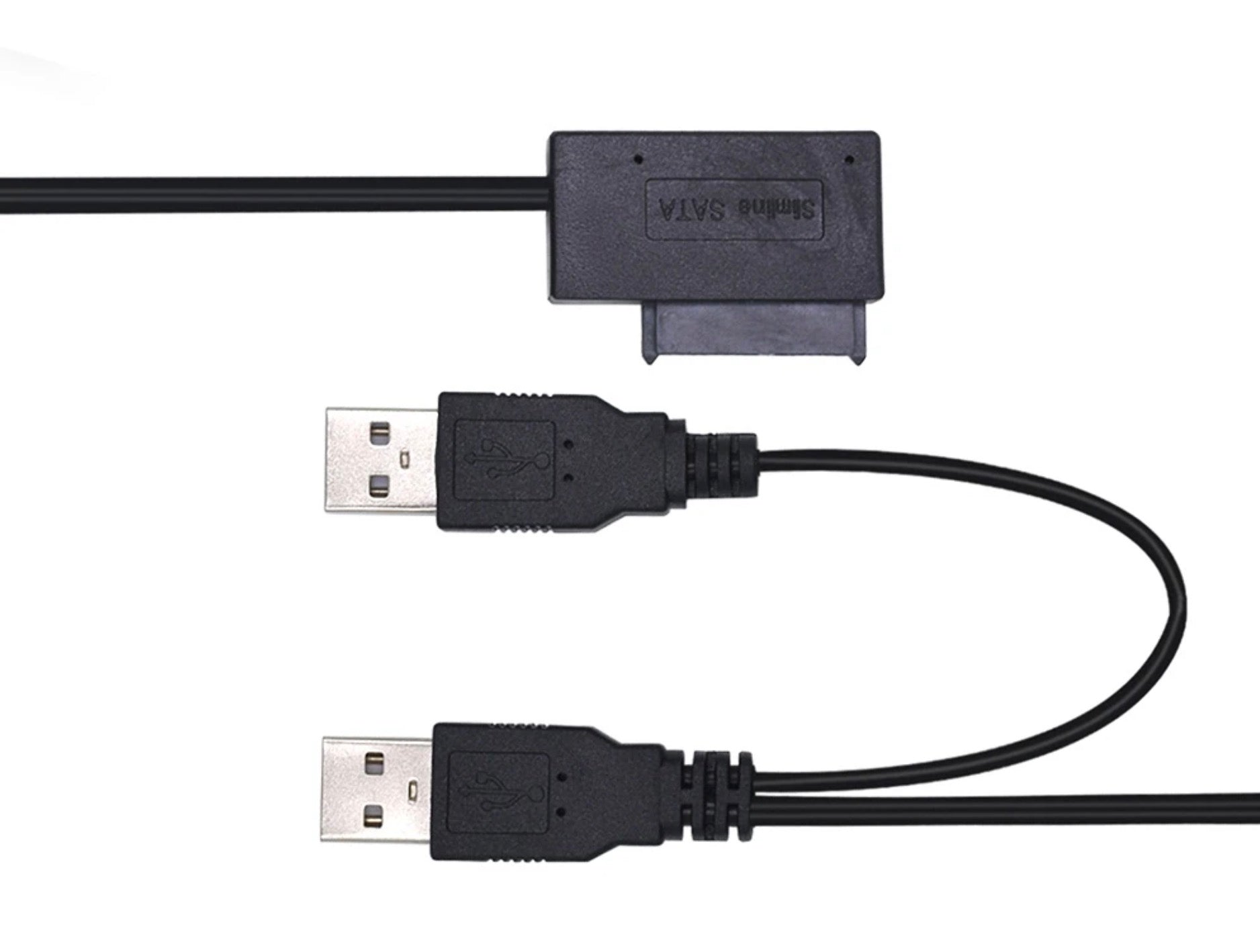 USB 2.0 to SATA II 6+7 13Pin Converter with External USB Power Supply Cable