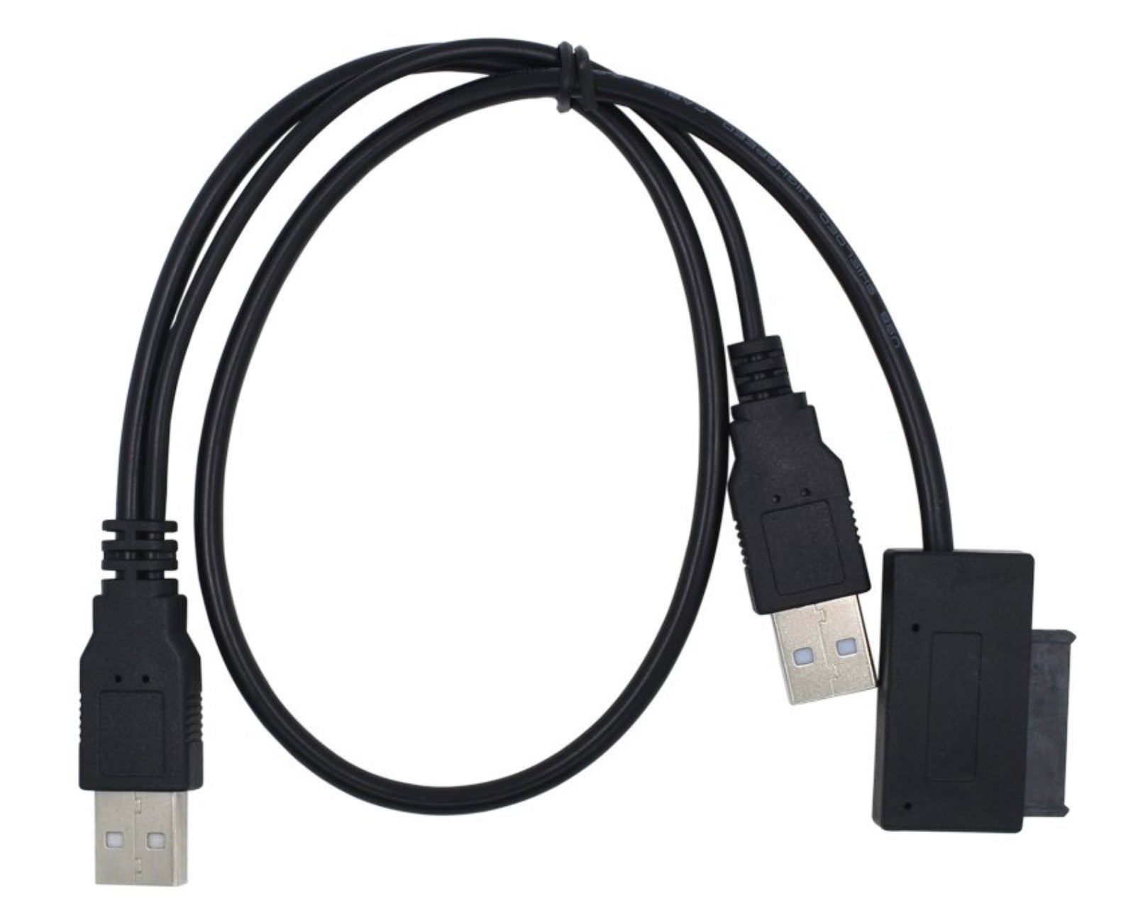 USB 2.0 to SATA II 6+7 13Pin Converter with External USB Power Supply Cable