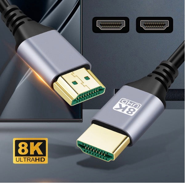 HDMI 2.1 Type-A Male to Male Ultra Thin HDTV Cable 8K 0.5m