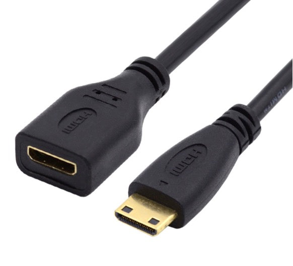 Mini HDMI Type-C Socket Female to Mini HDMI Male Extension Cable 4K 1080P