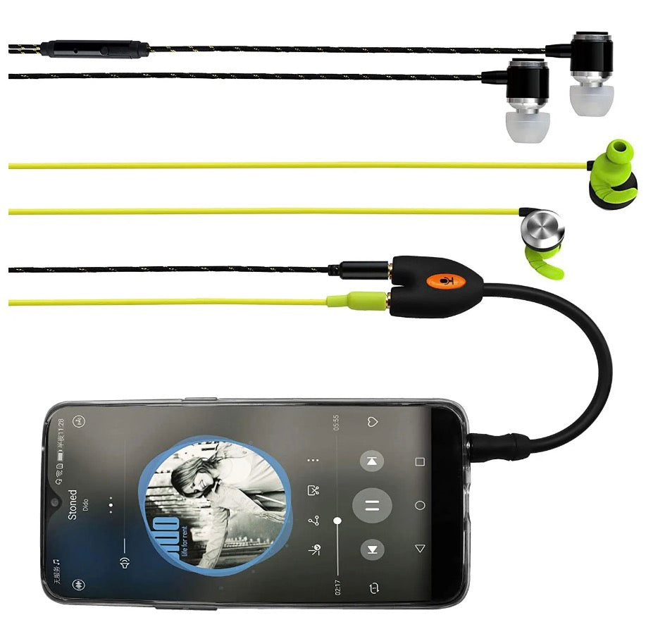 3.5mm 4Pole TRRS Male to Dual 3.5mm Female Headset Splitter Headphone Cable