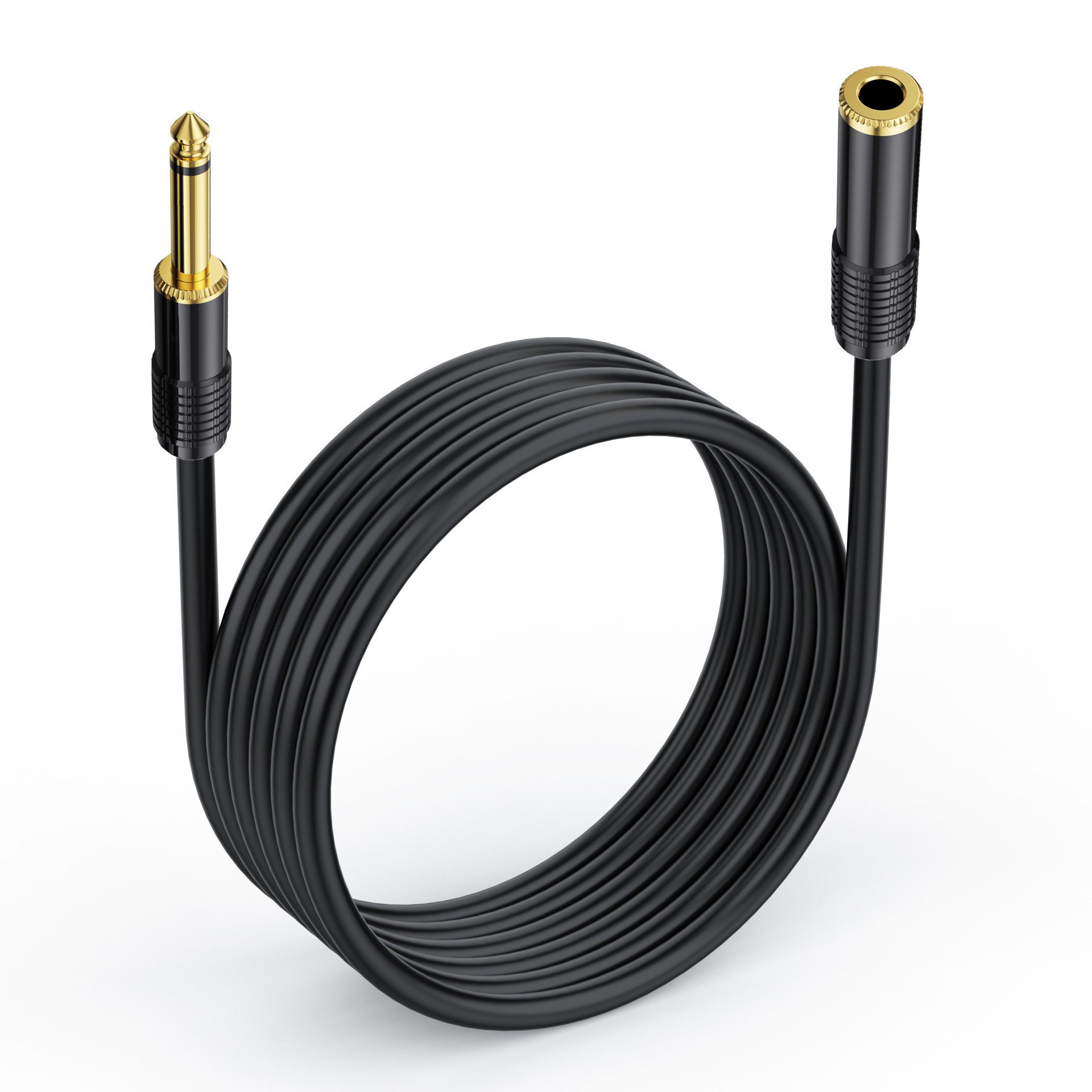 6.35mm Guitar Extension Cable, 1/4'' TS Mono Male to Female Stereo Audio Cord for Amplifier, Instrument, Microphone, Speaker