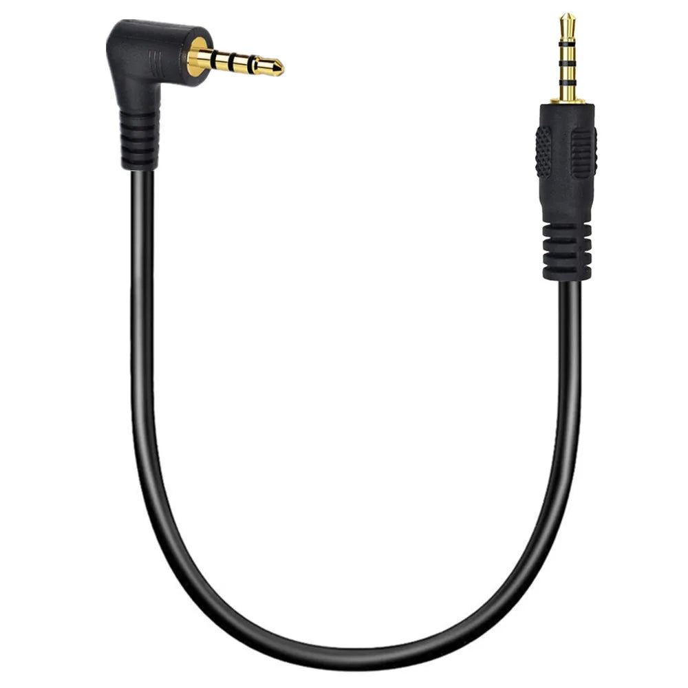 2.5mm right angle stereo headset cable with gold-plated connectors