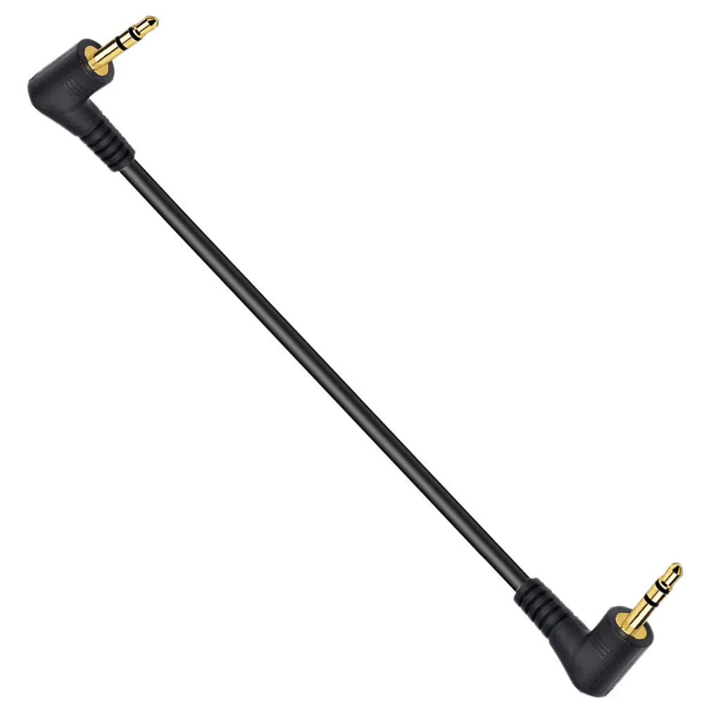 2.5mm right angle stereo audio cable with gold-plated connectors