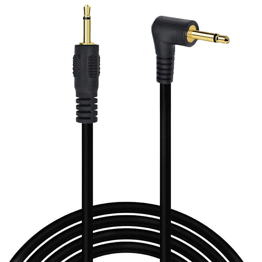 2.5mm TS mono male to male audio cable with gold-plated connectors