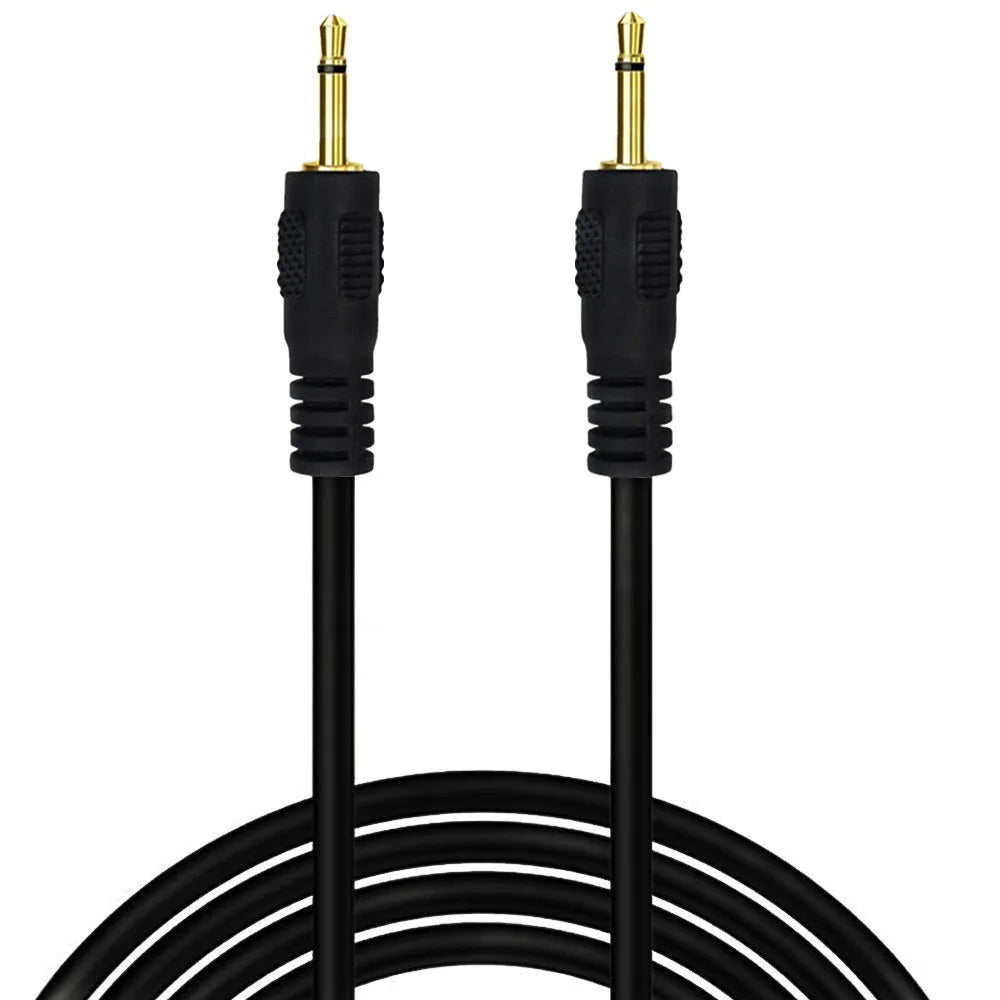 2.5mm TS mono male to male audio cable with gold plated connectors