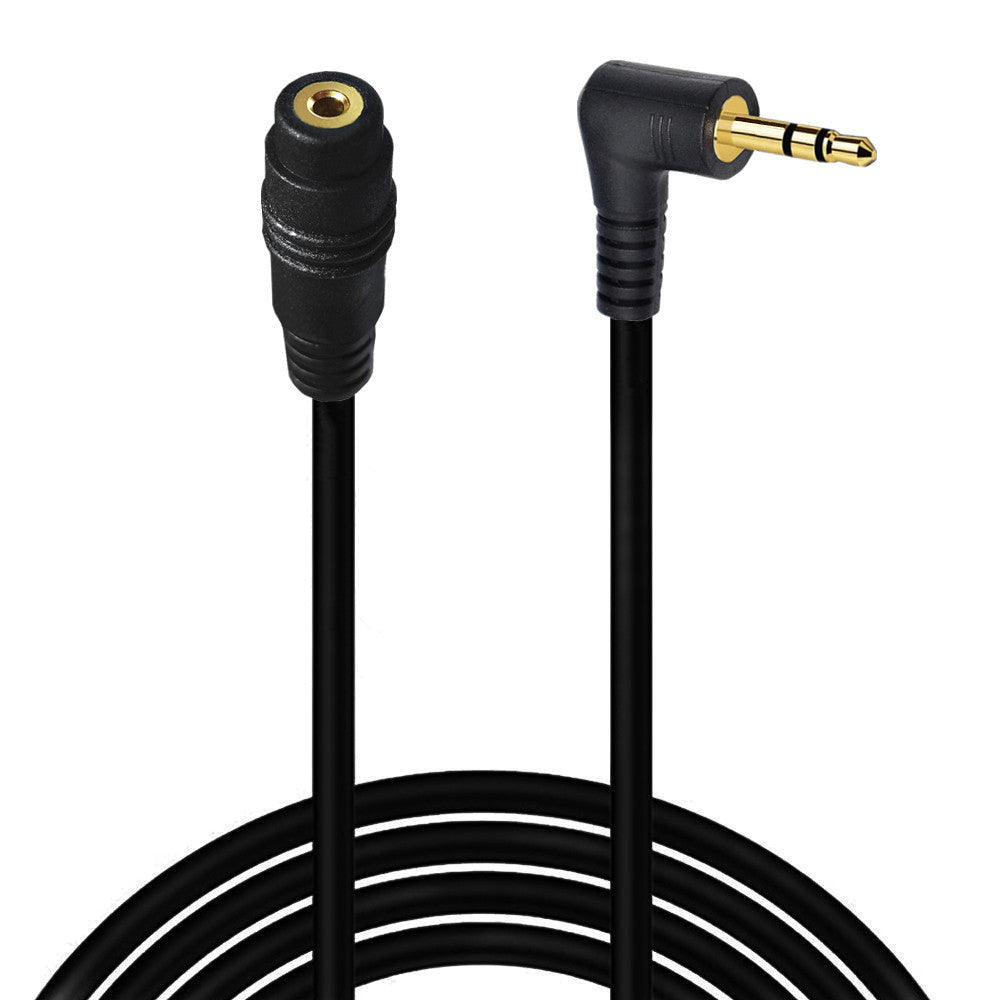 2.5mm 3 Pole Male to 2.5mm 3 Pole Female Stereo Audio Angled Extension Cable
