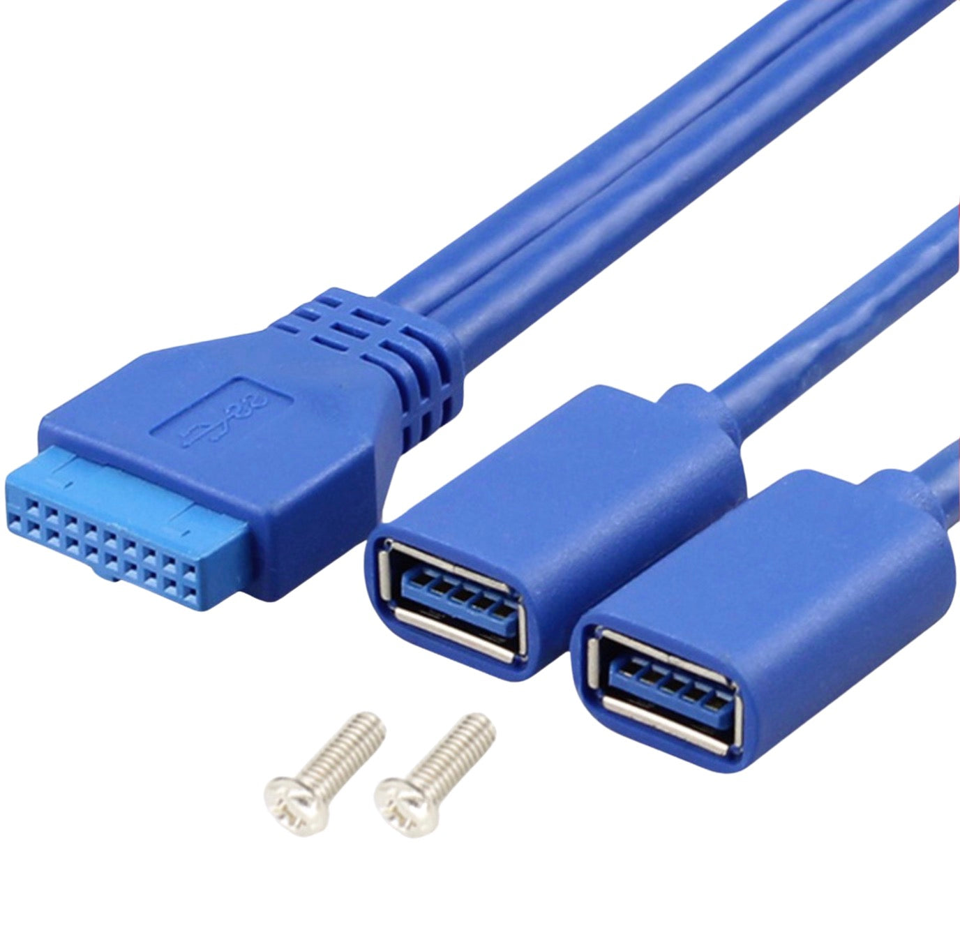 20 pin motherboard to dual USB 3.0 panel mount extension cable