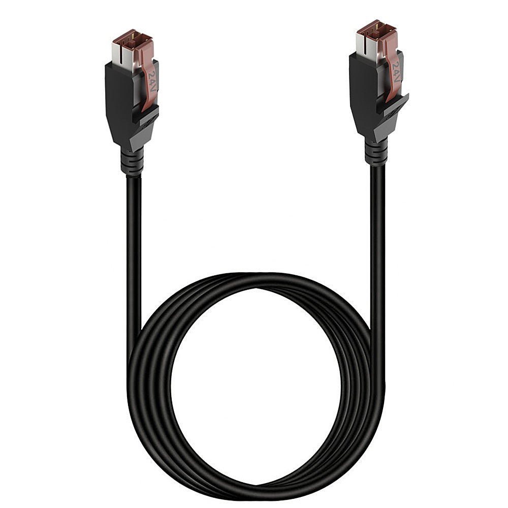 24V powered USB male‑to‑male cable for IBM POS scanners