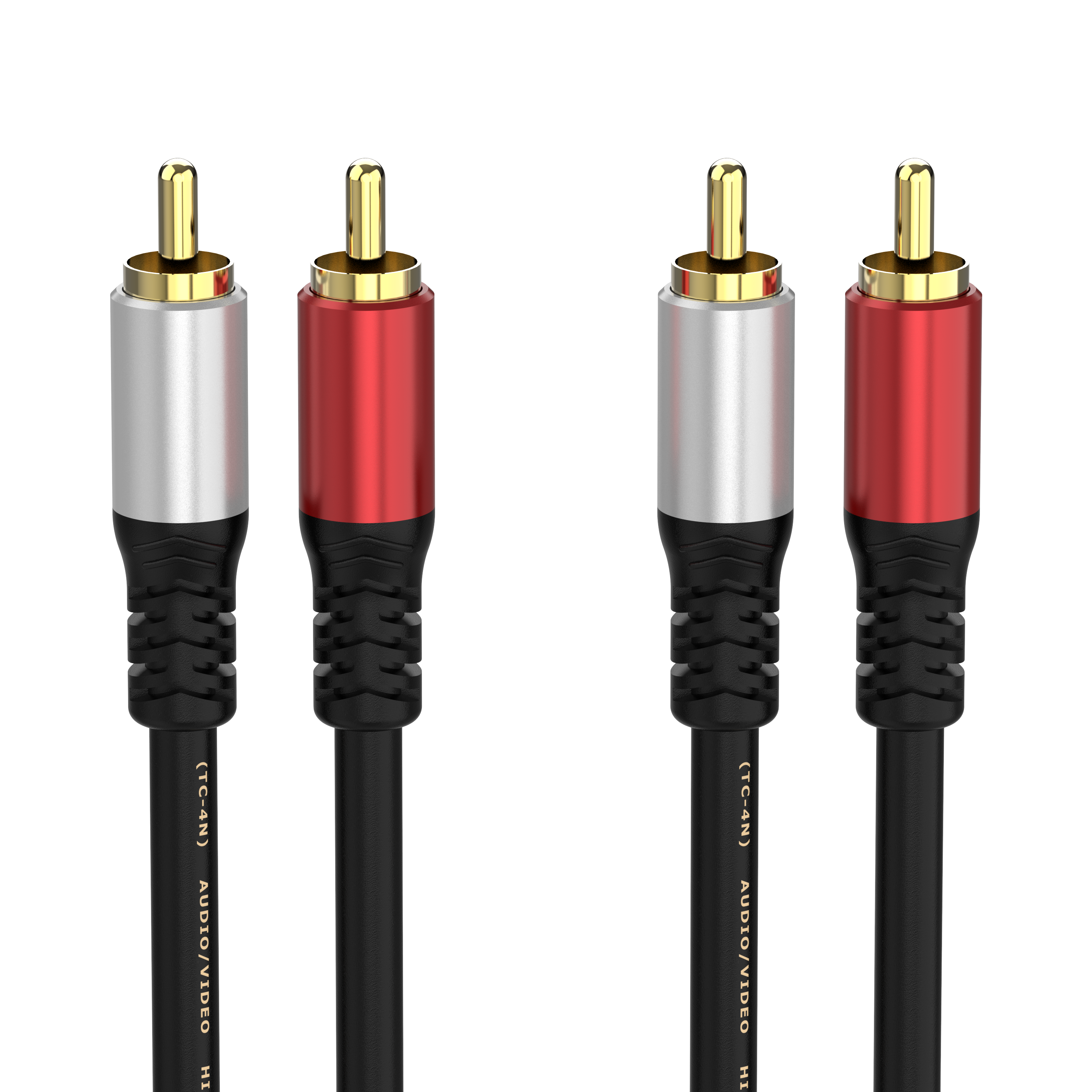 2 RCA Audio Cable, 2RCA to 2RCA Stereo Connector for Home Theater, Amplifier, Gaming Console, Speaker, Hi-Fi System