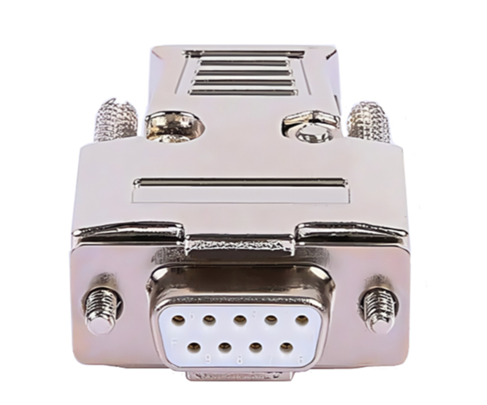 DB9 Female Connector with Metal Housing | Hollow Gold-Plated Pins | RS232 Serial Adapter