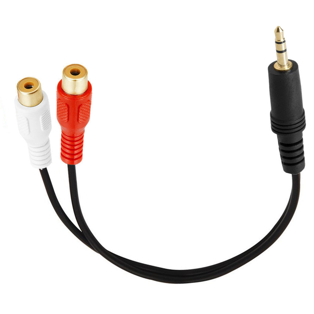 3.5mm male to RCA audio splitter for speakers and amplifiers