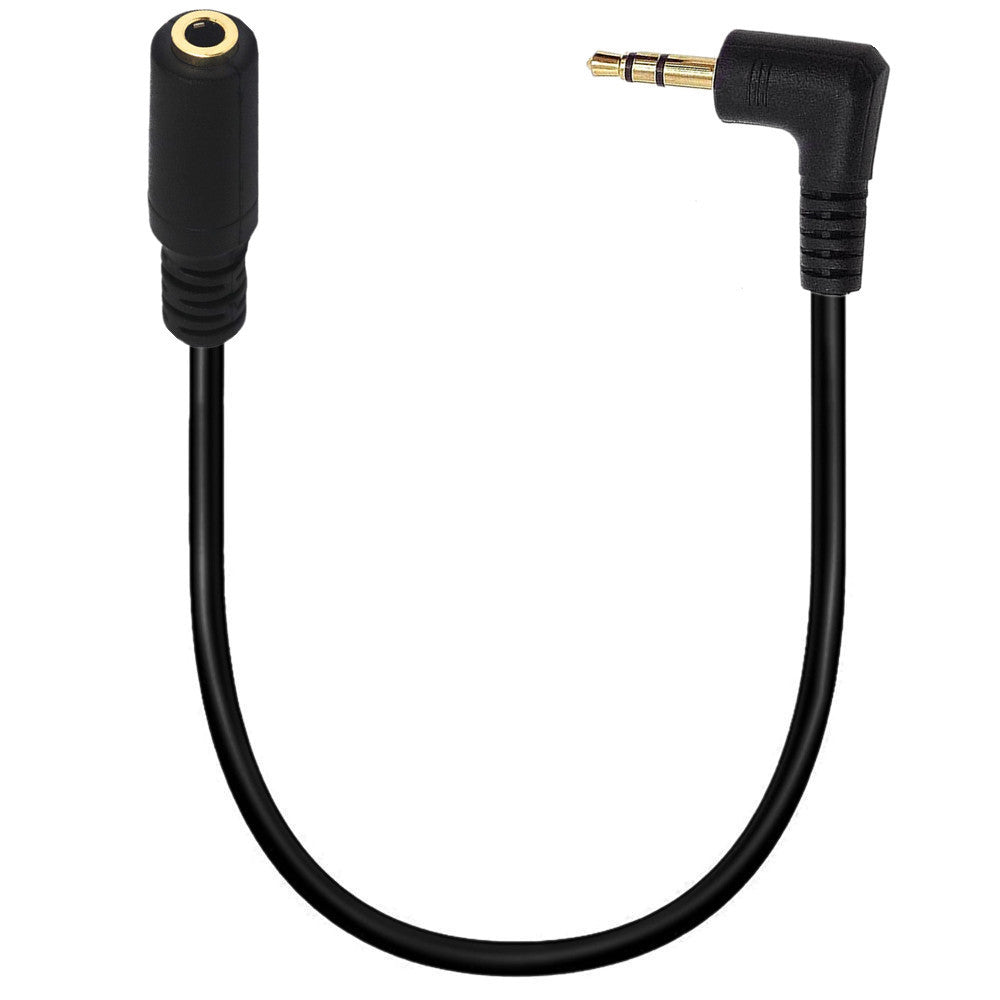 3.5mm angled TRS male to 3.5mm TRRS female audio extension cable