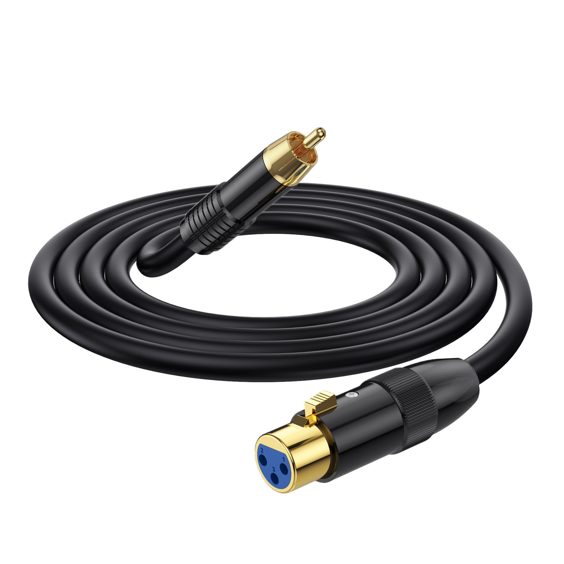 XLR female to RCA male phono audio cable