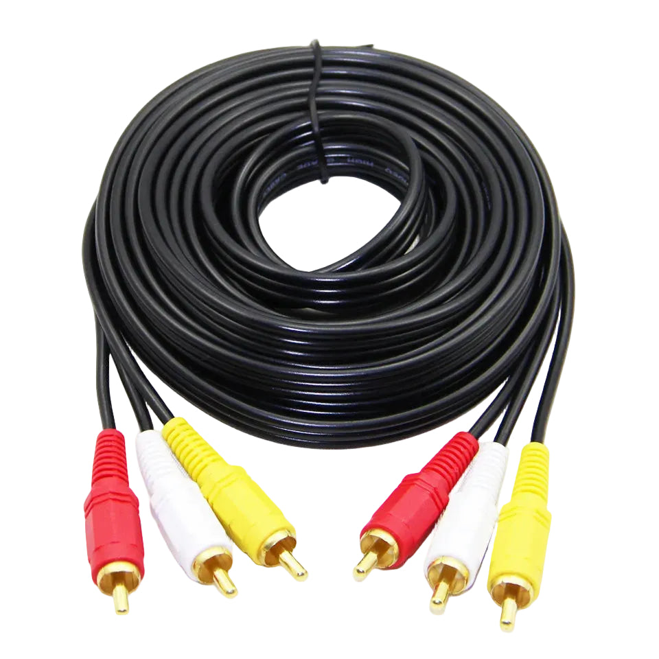3 RCA AV cable male to male composite