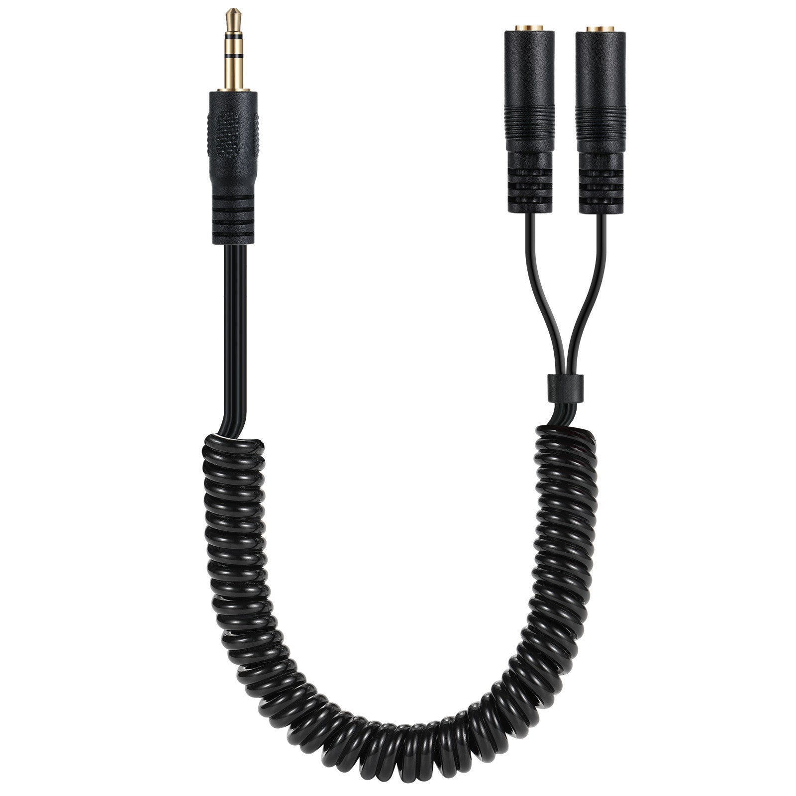 3.5mm 3 Pole Male to 2 x 3.5mm Female Audio Stereo Headphone Y Splitter Cable