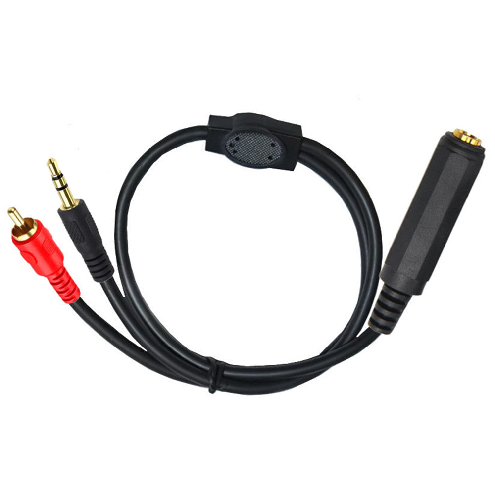 3.5mm (1/8”) Male to 6.35mm (1/4”) Female TRS Stereo Audio Cable with RCA Male Extension – 0.5M