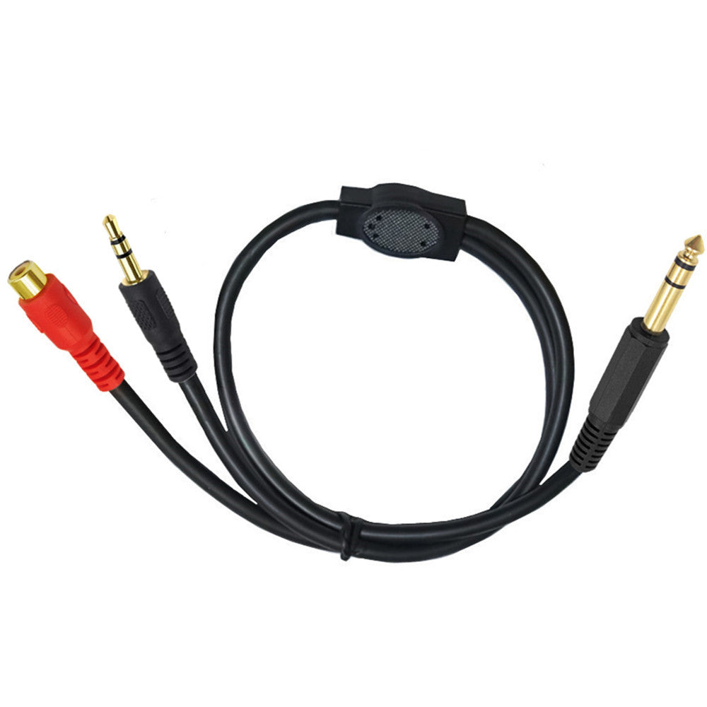 3.5mm (1/8”) to 6.35mm (1/4”) TRS Stereo Audio Cable & 6.35mm to RCA Female Extension – 0.5M