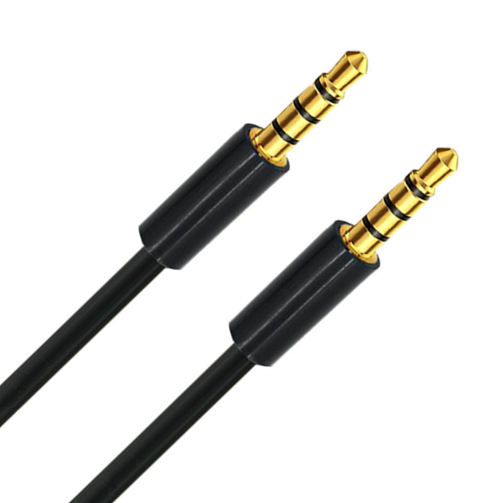 3.5mm TRRS 4 Pole Plug Male to Male Aux Audio Coiled Cable