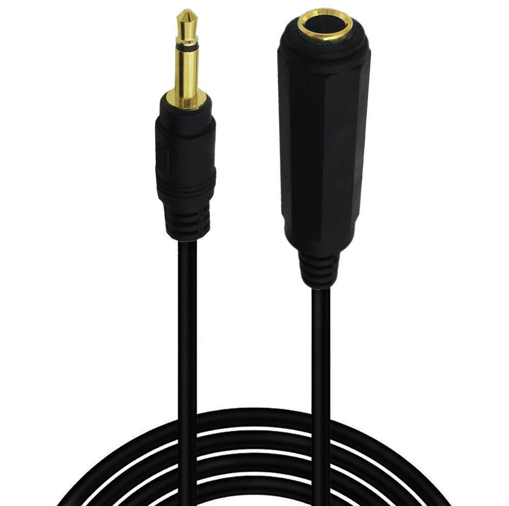 3.5mm Mono 1/8 inch Male to 6.35mm 1/4 inch Female Stereo Hifi Mic Audio Extension Cable