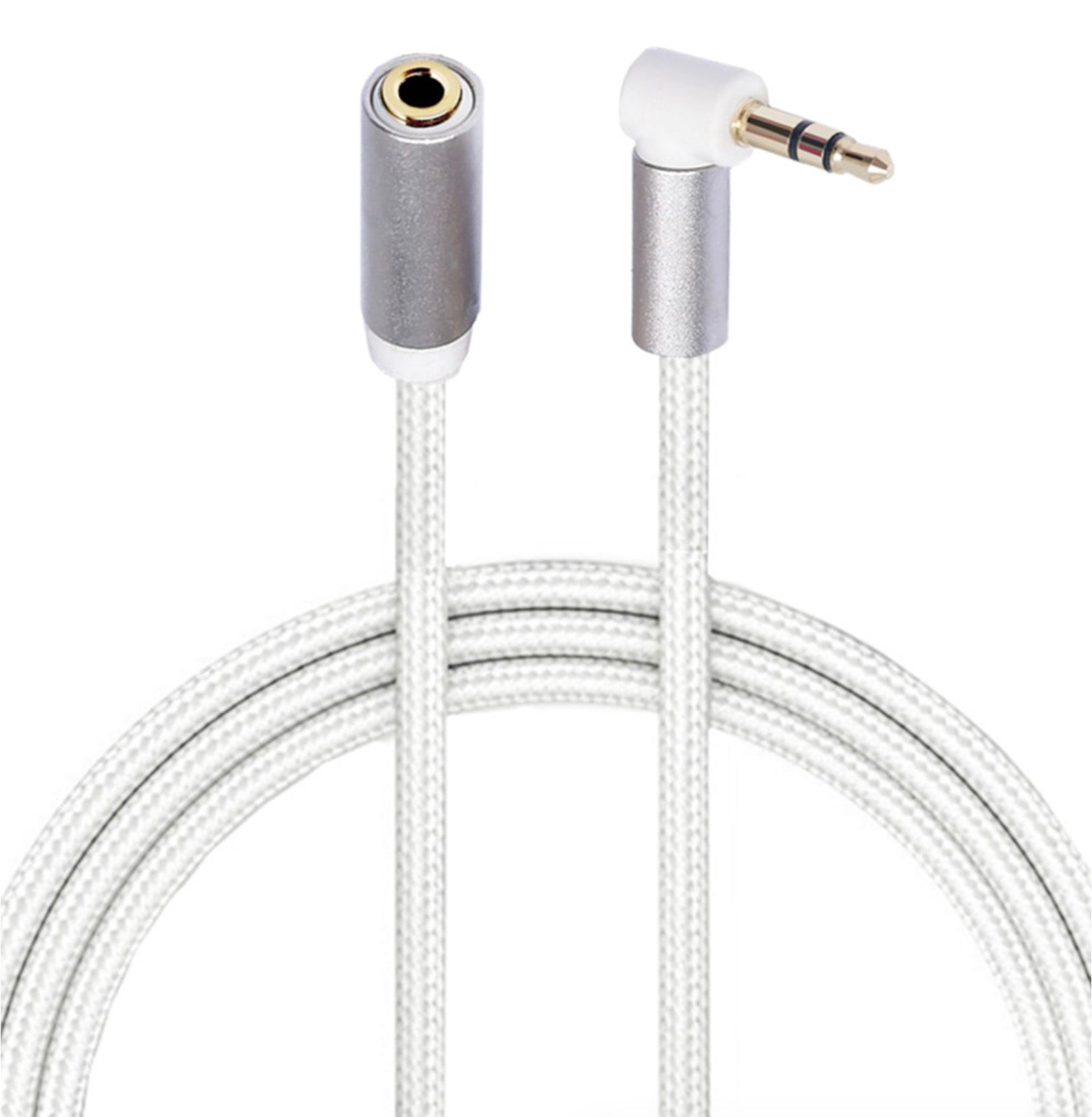 3.5mm angled male to female headphone extension cable