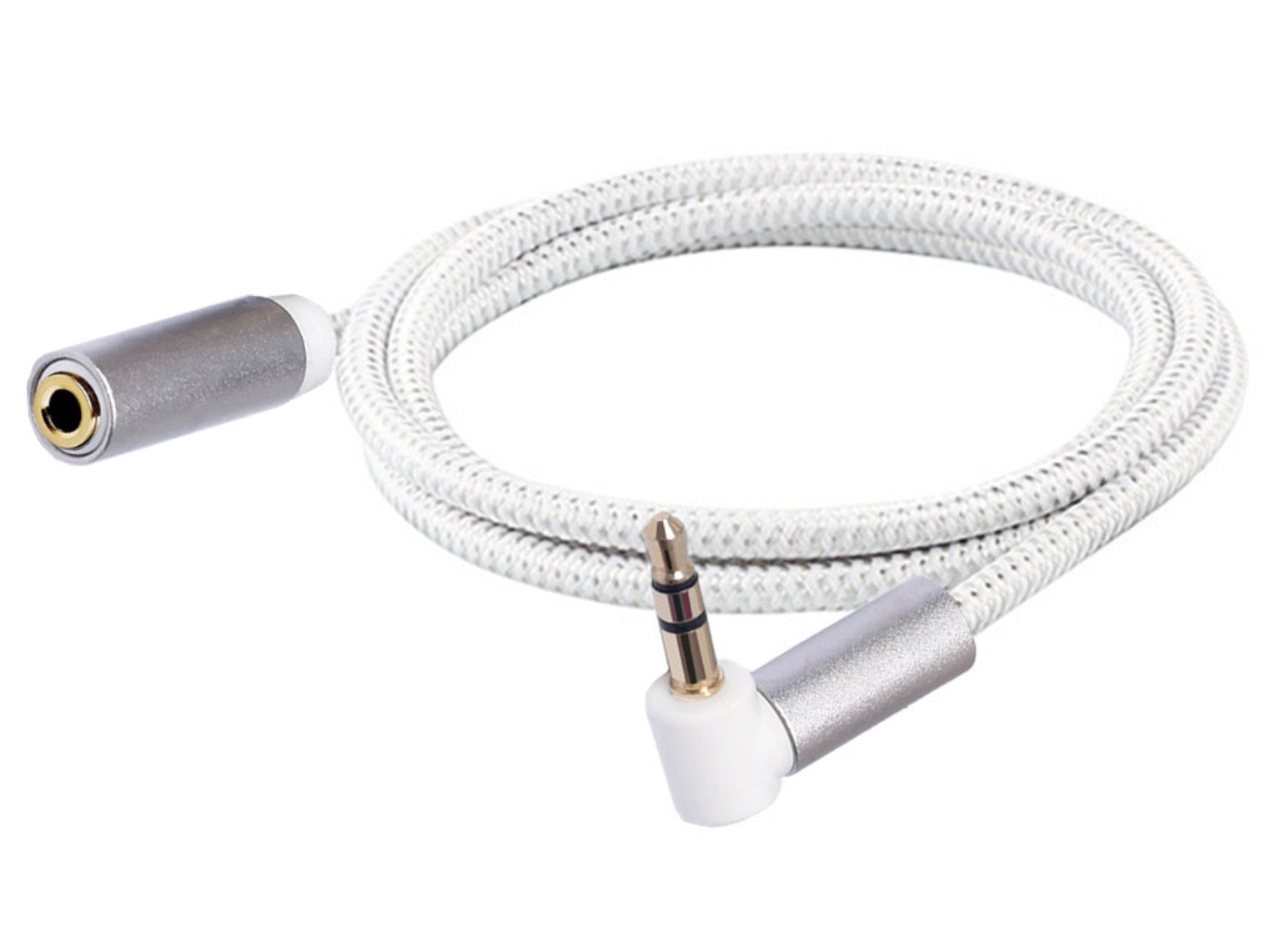 3 pole TRS AUX extension lead white