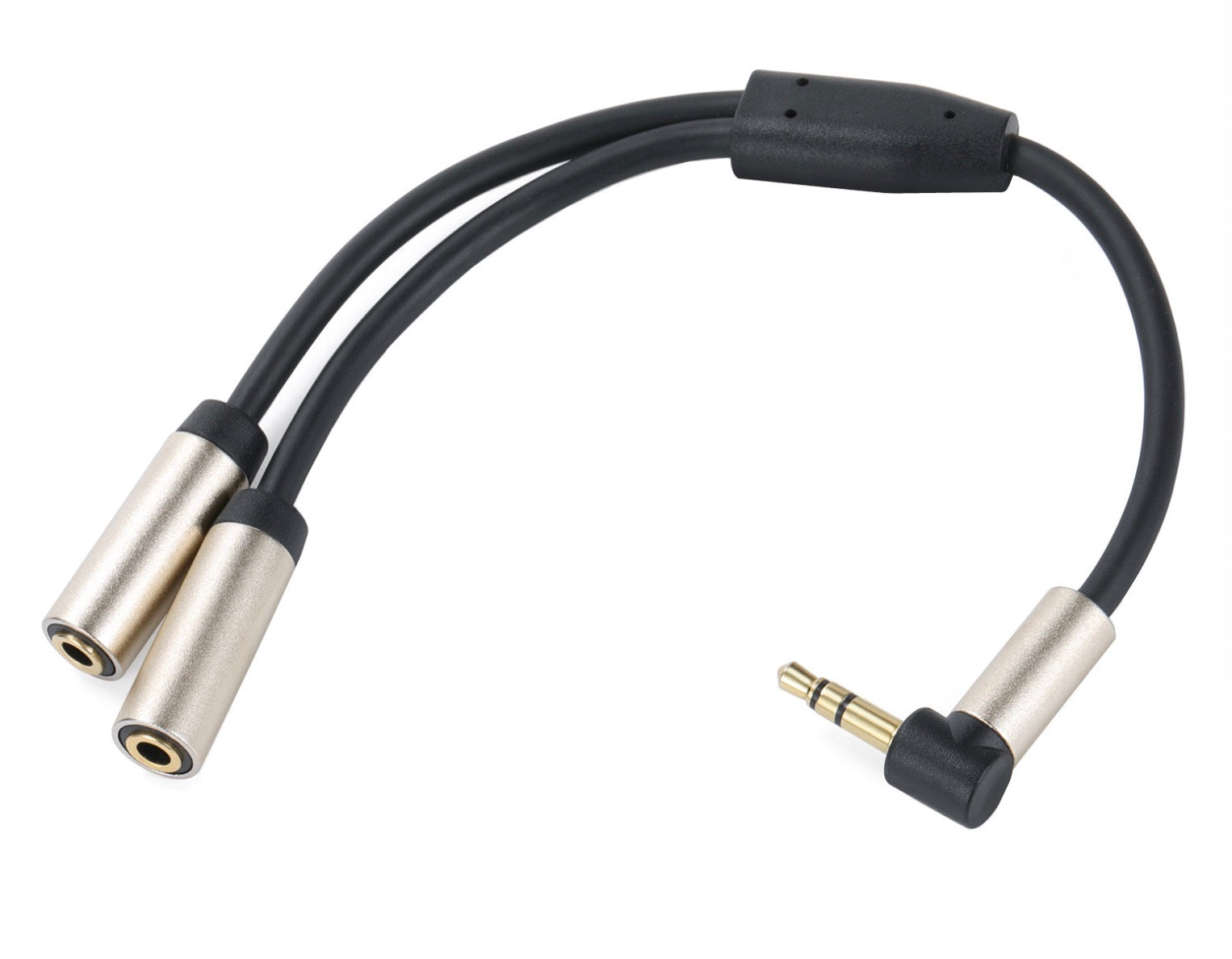 3.5mm TRS male to dual 3.5mm female Y splitter cable