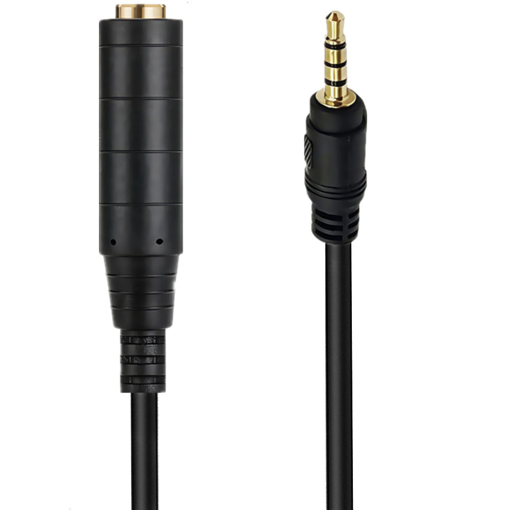 3.5mm TRRS Male to 6.35mm (1/4”) TS Female Audio Adapter Cable | Short Headphone Replacement Cord