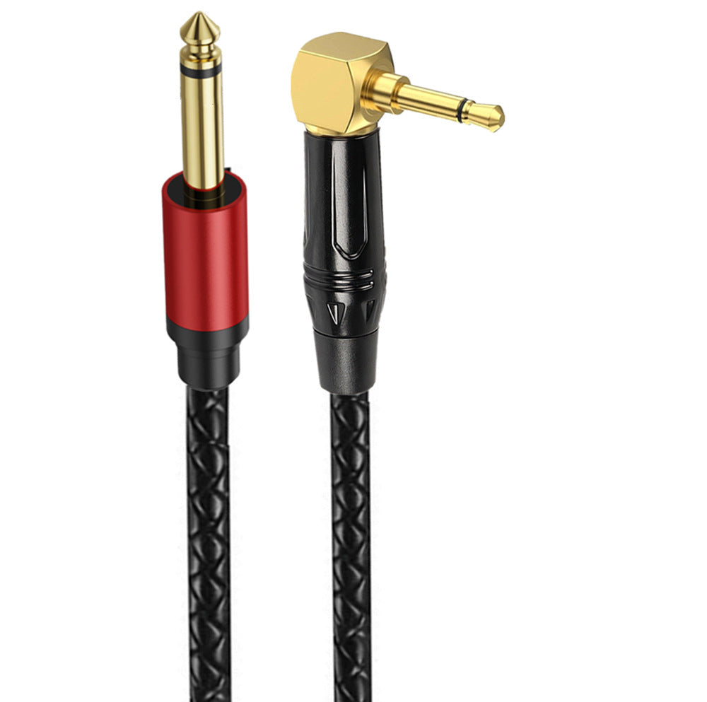 3.5mm to 6.35mm mono right angle audio cable