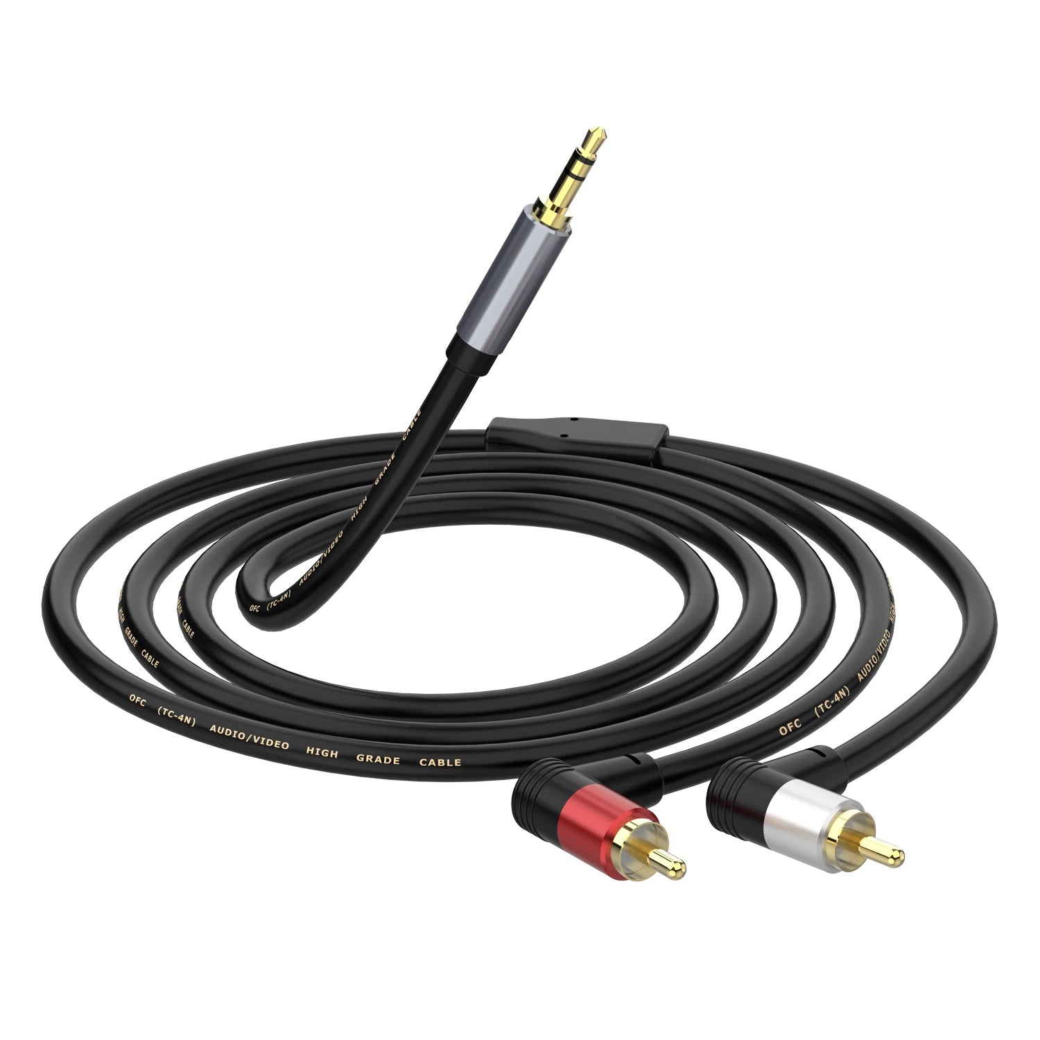 RCA Dual Phono Jack to 3.5mm Stereo Headphone Sound Audio Cable Y Splitter 1.5m