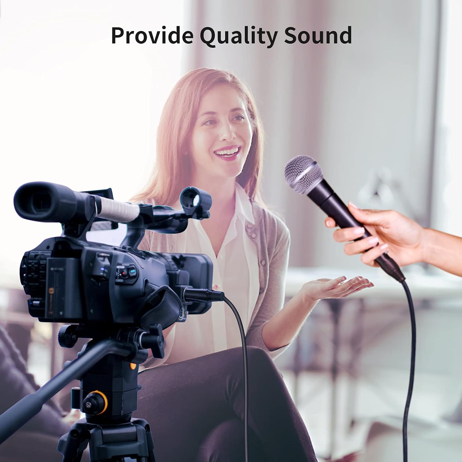 XLR to 3.5mm Microphone Cable, 1/8 Inch TRS Stereo Male to XLR Male Audio Coiled Cable