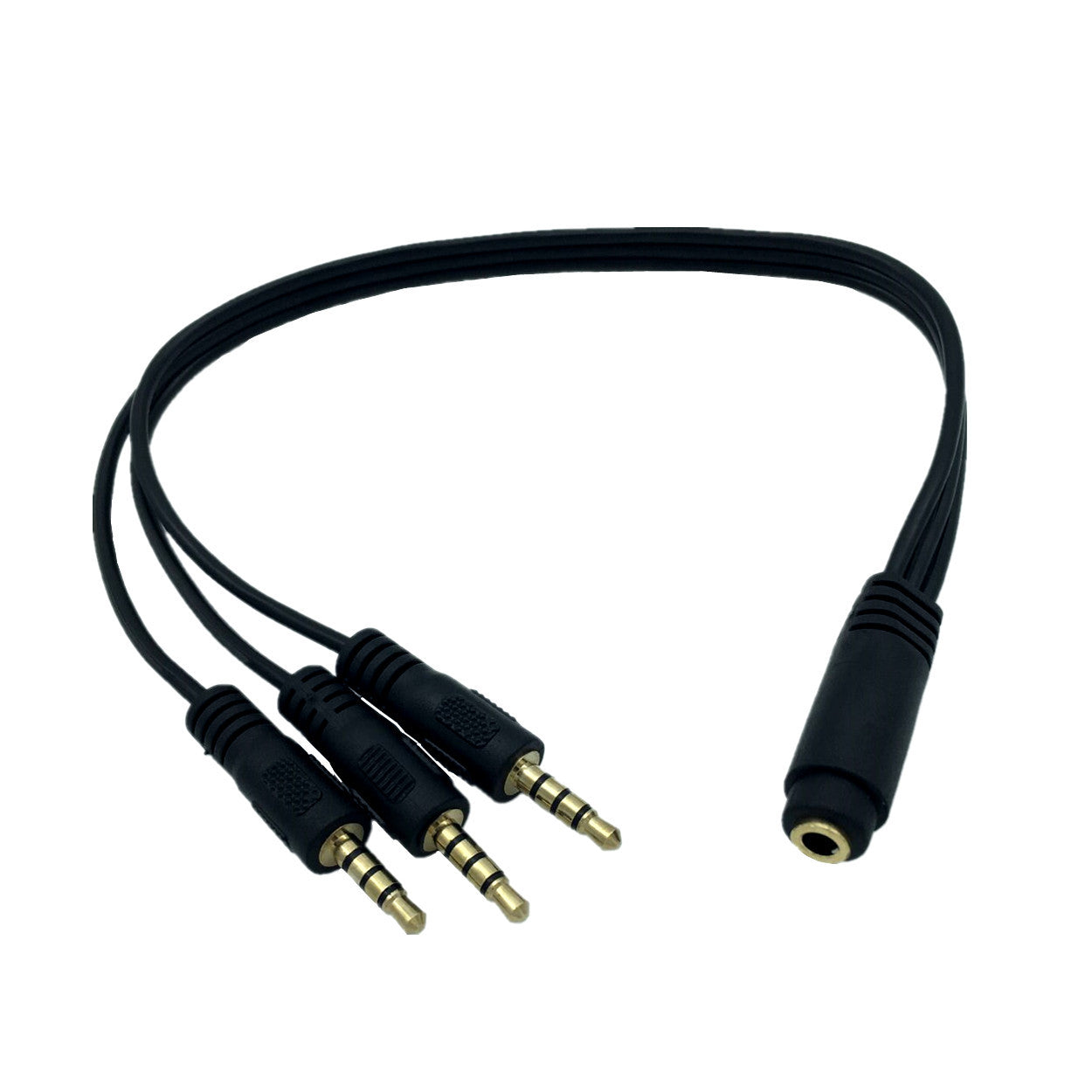 3.5mm (1/8") TRRS Female to 3 x 1/8" 3.5mm Male Stereo Audio Splitter Cable