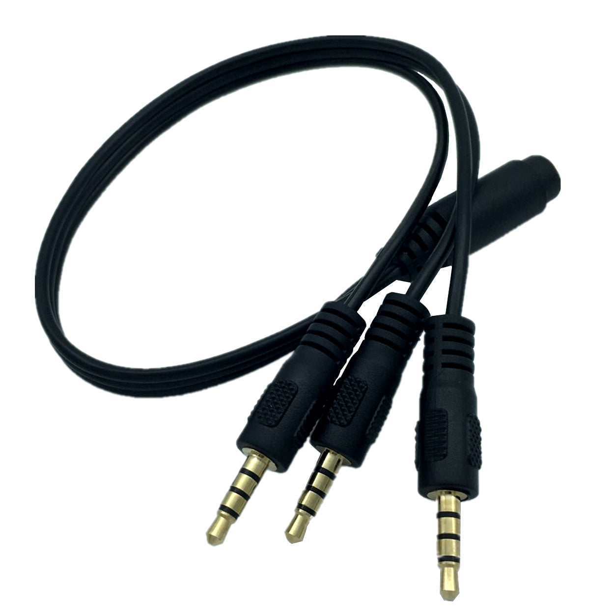 3.5mm (1/8") TRRS Female to 3 x 1/8" 3.5mm Male Stereo Audio Splitter Cable