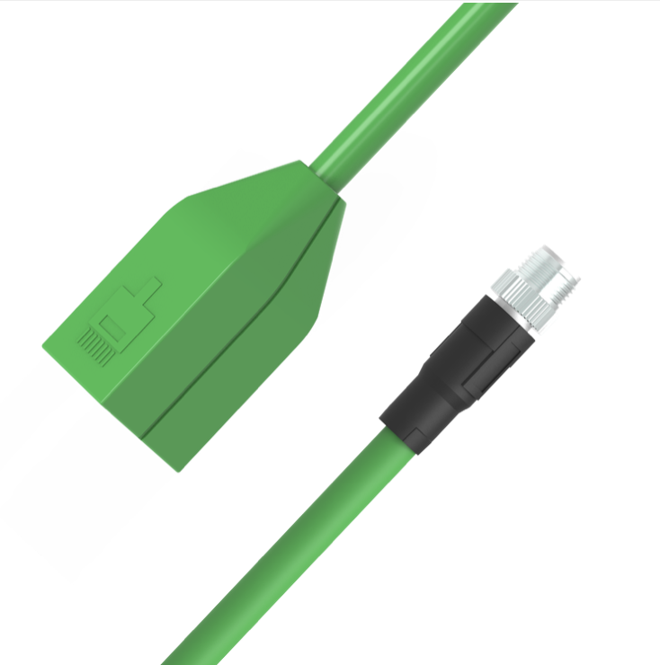 M12 X-coded to RJ45 female 10G Ethernet cable