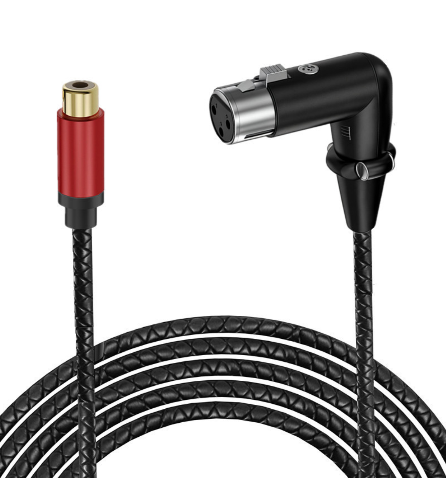 RCA Angled Female to 3-Pin XLR Female Audio Cable – Stereo Adapter Connector for Microphone, Mixer & Pro Audio