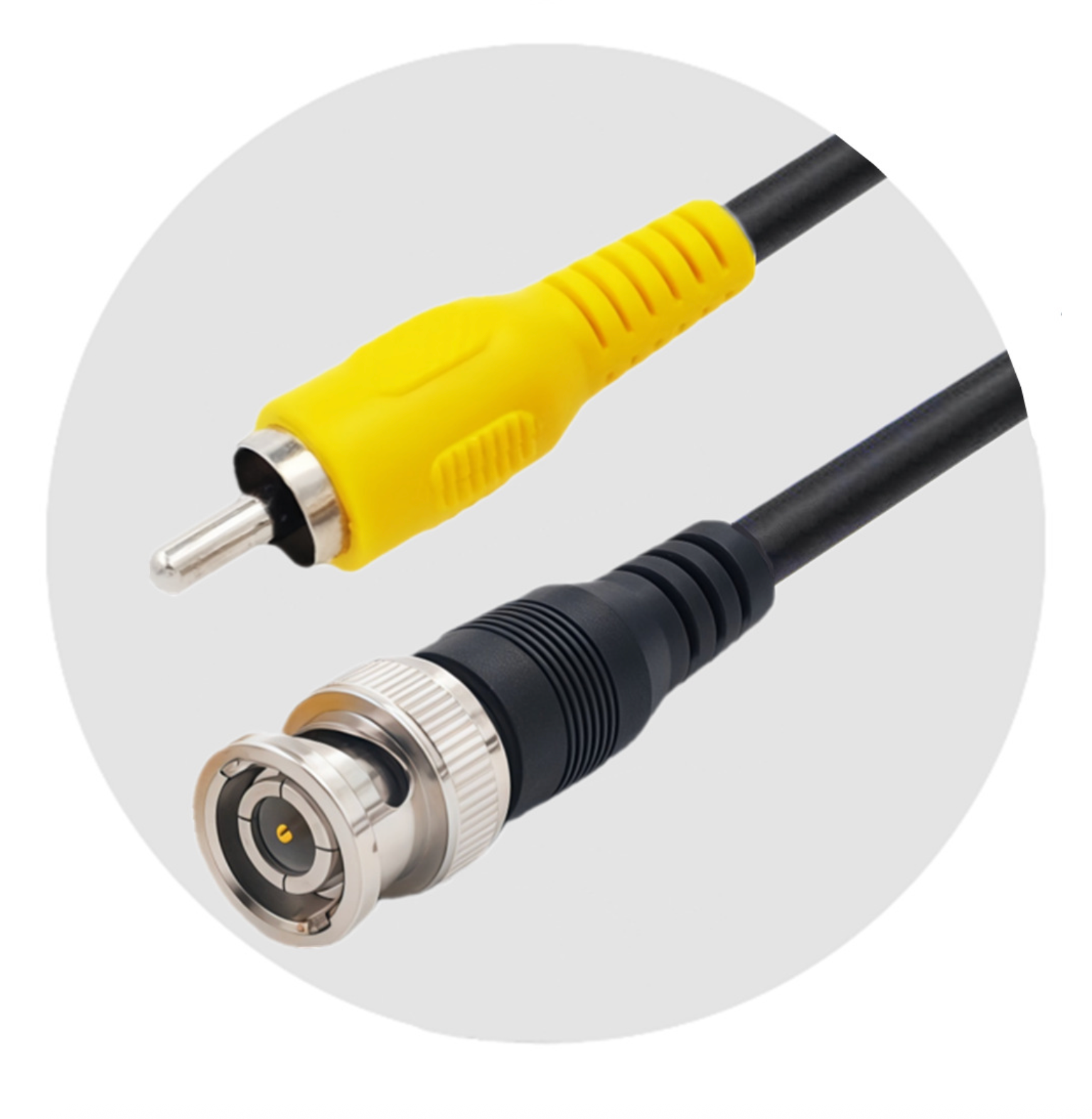 BNC Male to RCA Male Coaxial Video Cable – 1.8m HD Monitoring Lead