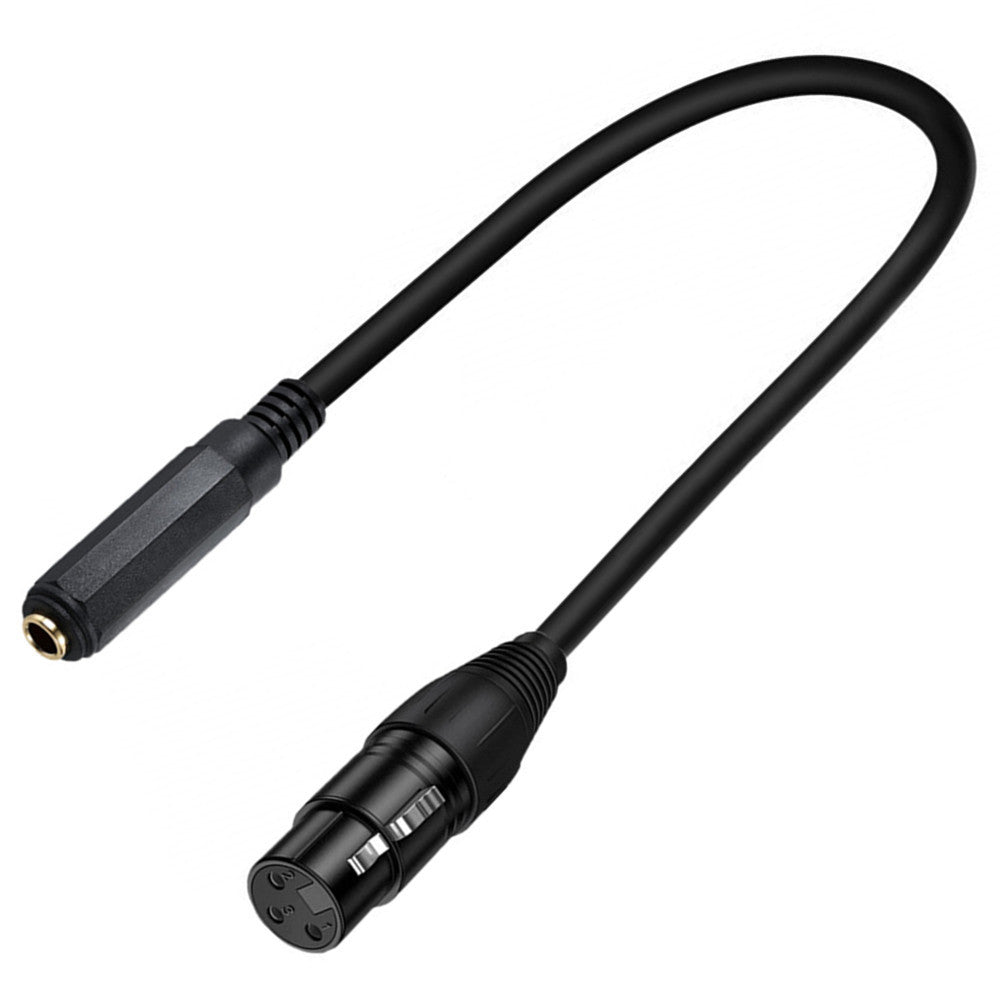 3 Pin XLR Female to 6.35mm 1/4" TRS Female Audio Converter Cable