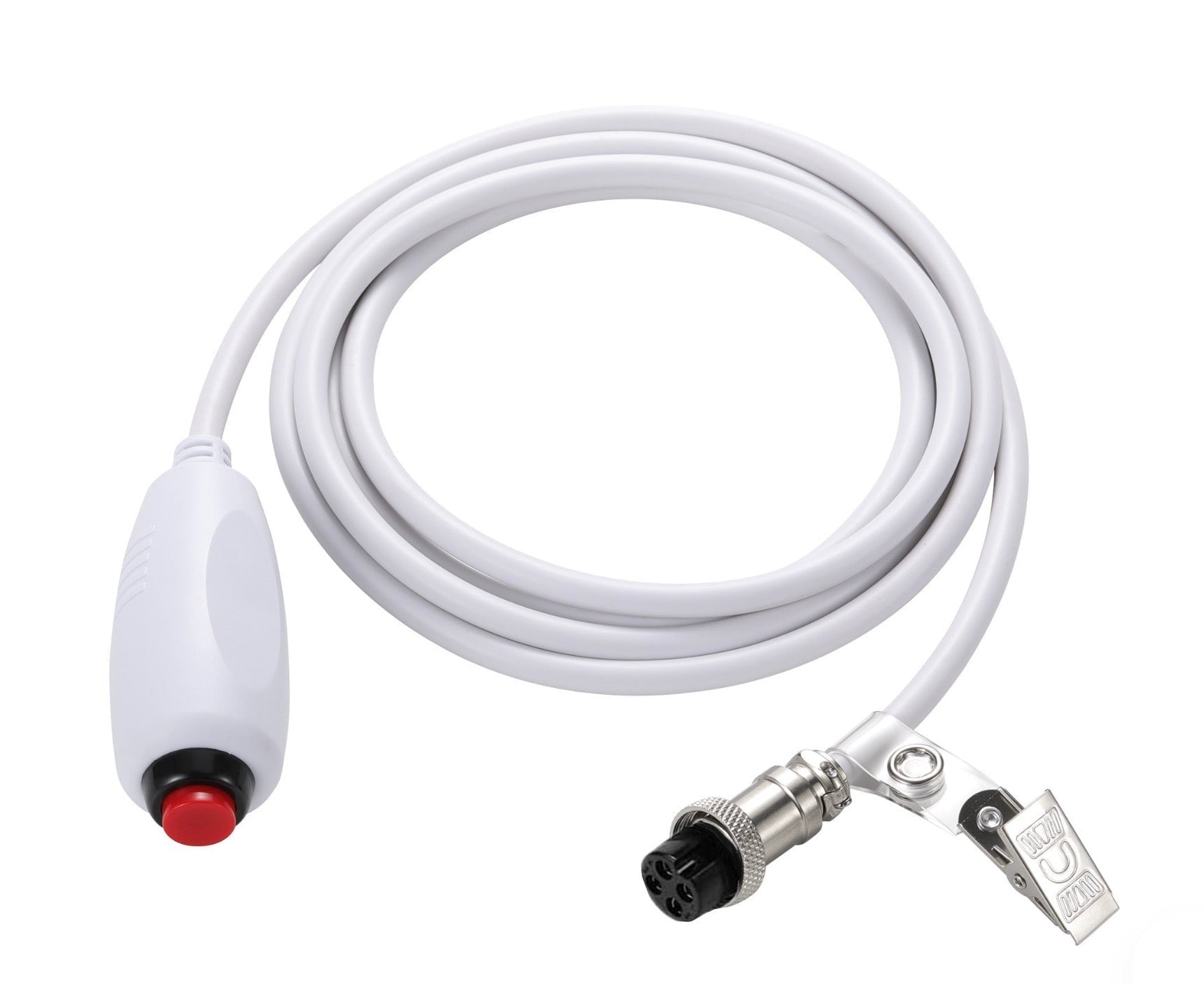 4 Pin M12 replacement nurse call cord with emergency push button and patient clip for hospital nurse station systems