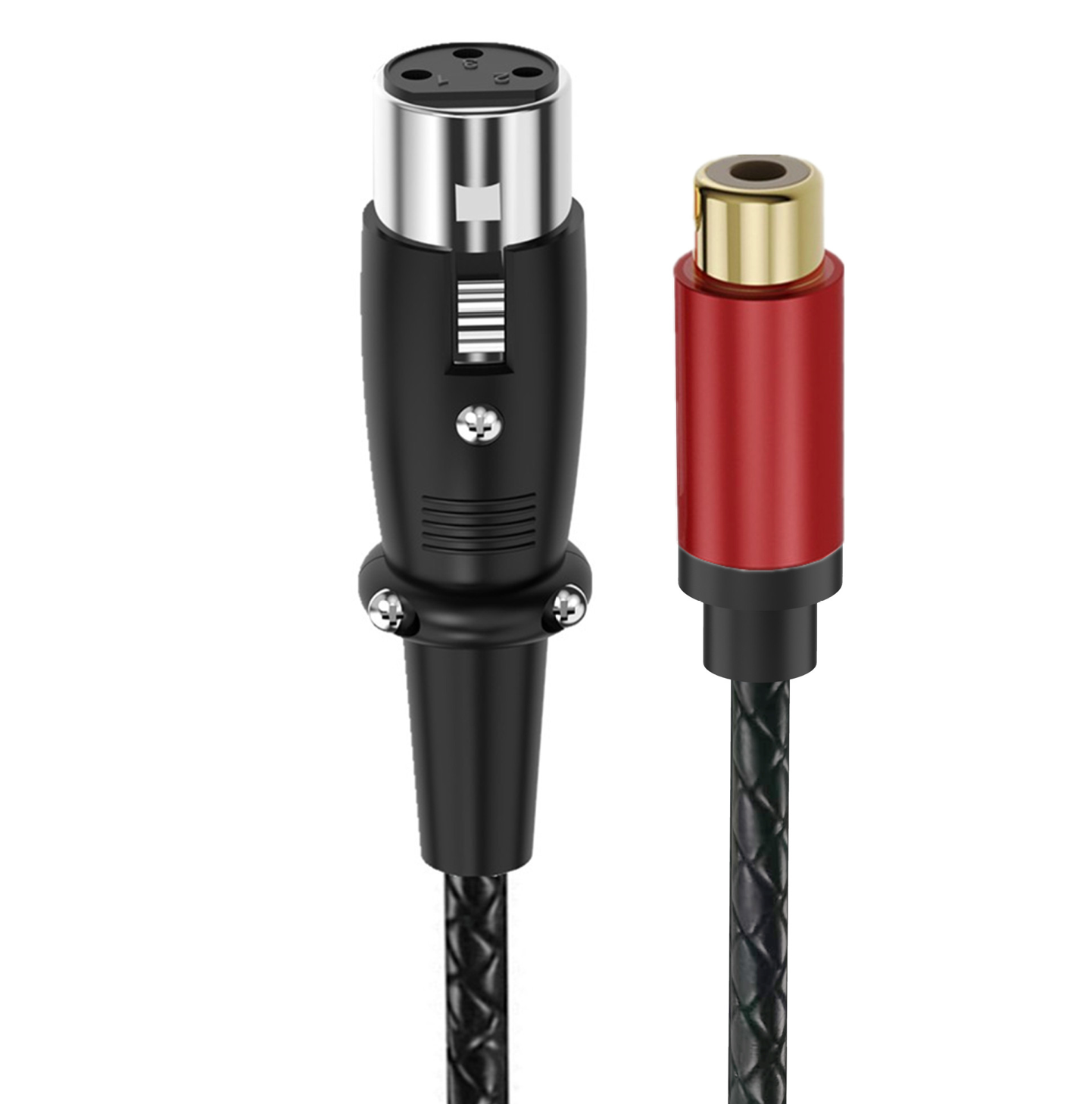 RCA Female to 3-Pin XLR Female Audio Cable | Stereo Audio Connector Adapter