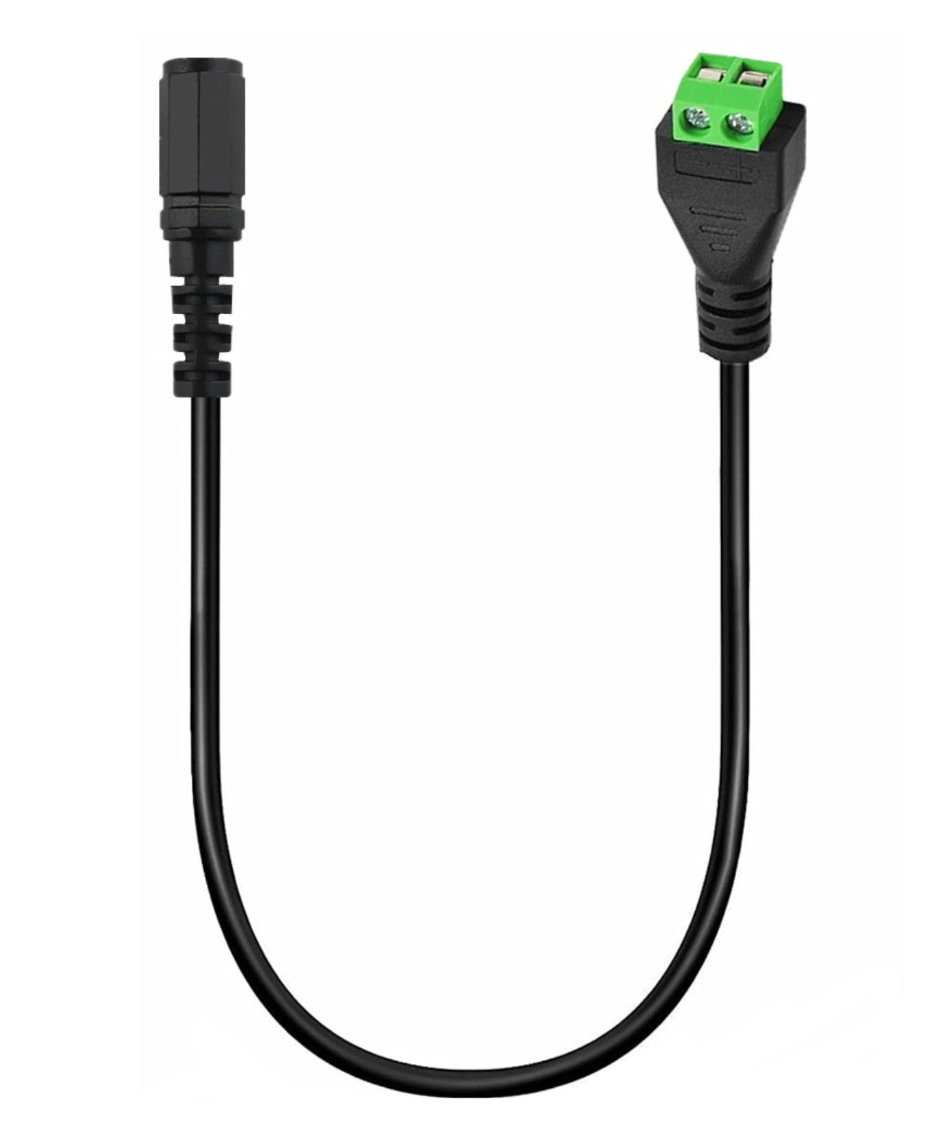 5.5mm x 2.1mm female DC power terminal connector cable for LED strips CCTV cameras and low voltage power applications