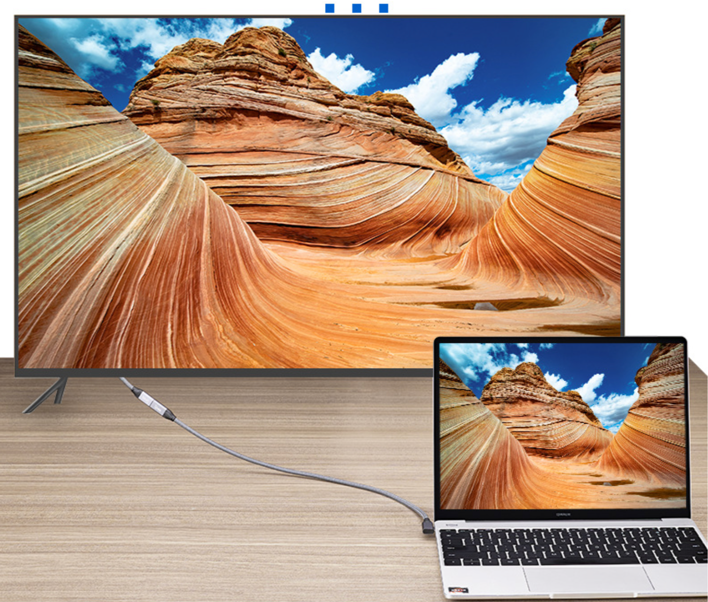 USB-C extension cable with side-elbow connector, 100W PD, 20Gbps data, and 4K support