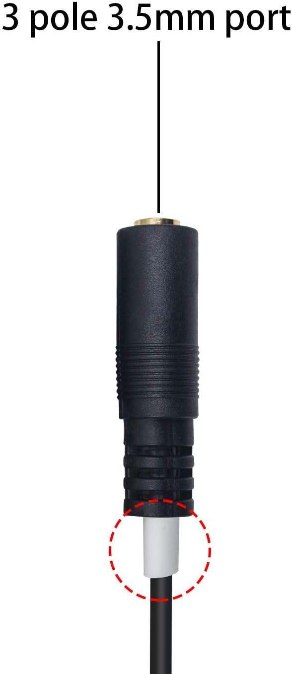 6.35mm 1/4 Inch Male to 3.5mm 1/8 Inch Female TS Mono Audio Jack Aux Extension Cable