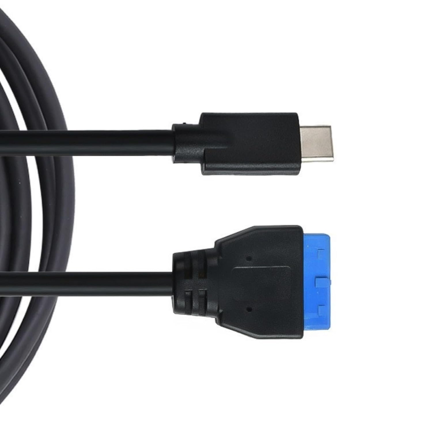 USB-C to 20 Pin Internal Header Extension Cable – Type-C Male to IDC 20 Pin Female Front Panel Adapter (1m, 5Gbps)