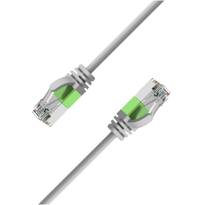 CAT7 slim Ethernet patch cable with aluminium alloy RJ45 connectors
