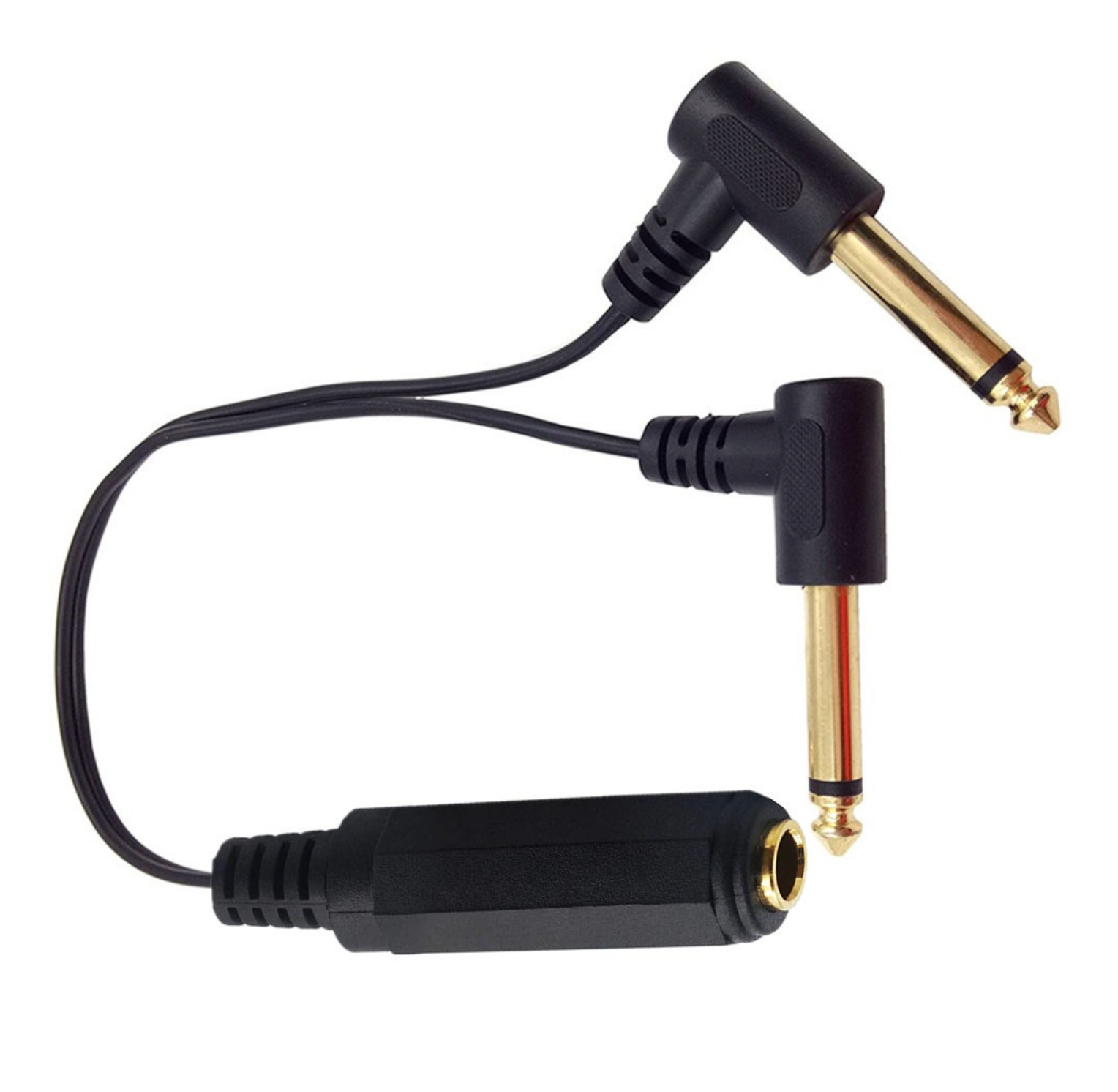 6.35mm TRS Female to Dual 6.35mm TS Male Splitter Cable – 1/4 Inch Stereo to 2 Mono Audio Y Cable for Mixer/Amplifier